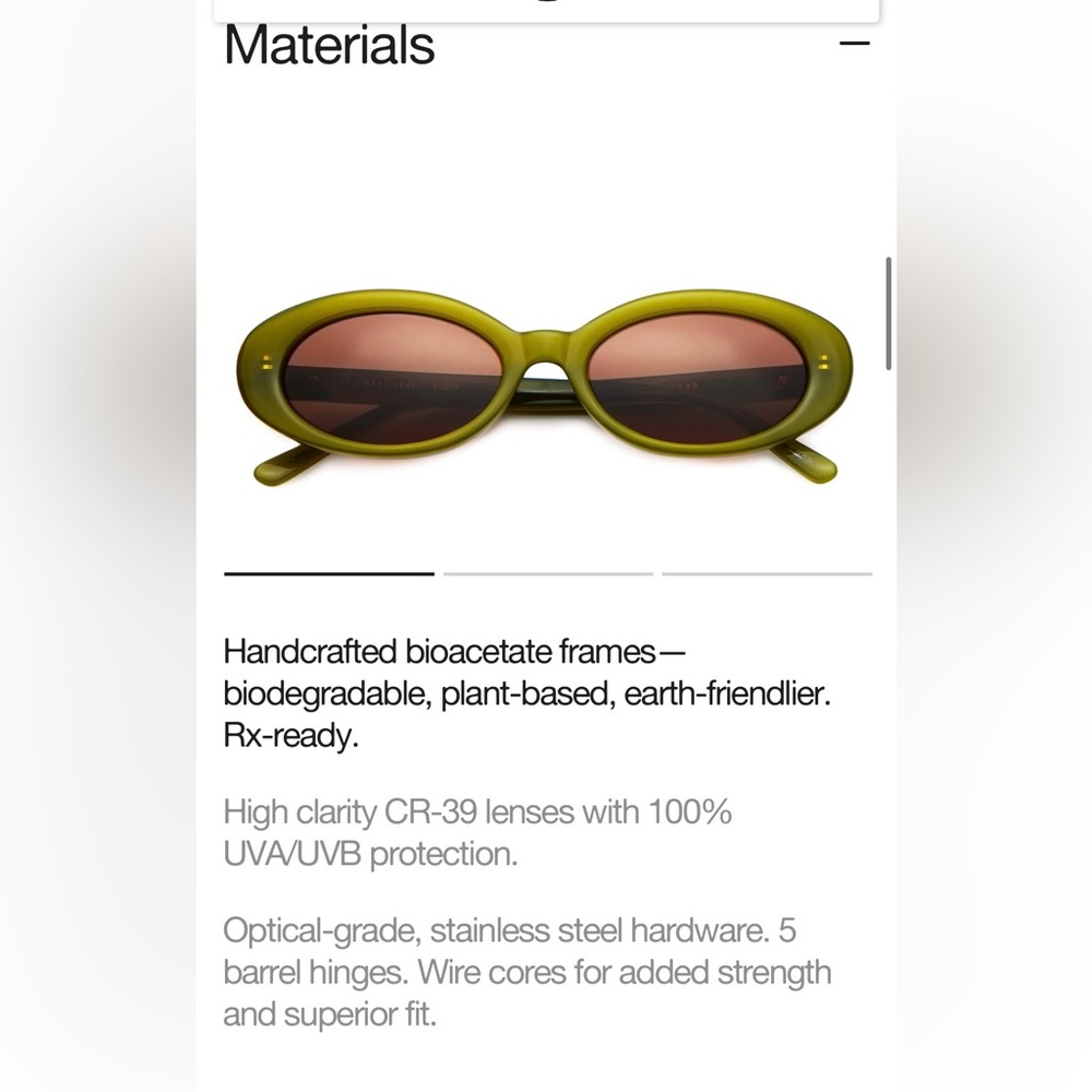Crap eyewear sweet leaf Olive Green Oval Women's Sunglasses - Fashion Accessory - Picture 3 of 4